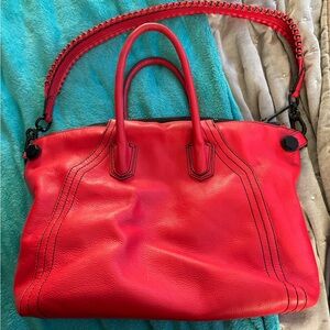 Oryany red leather satchel NWOT